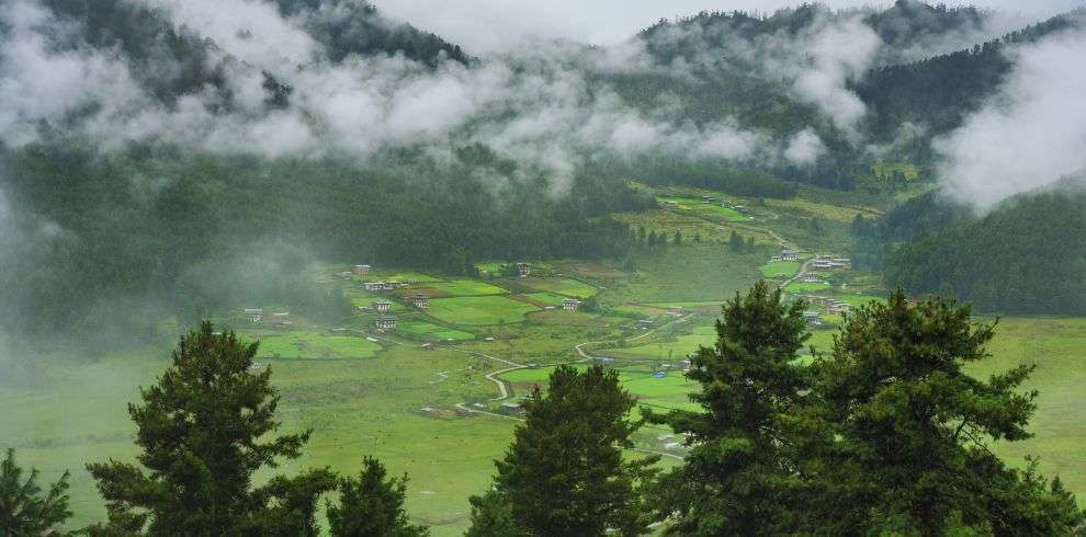 Gangtey Valley in Wangdue Bhutan