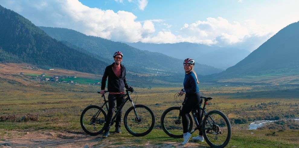 Mountain Biking in Phobjikha Valley Bhutan