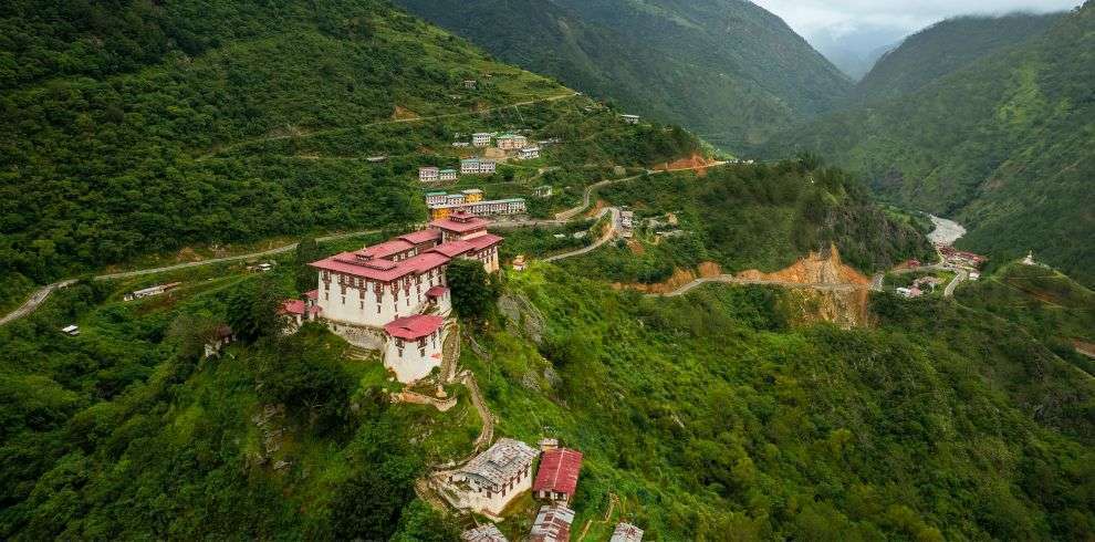 Majestic Lhuntse Dzong Fortress in Eastern Bhutan