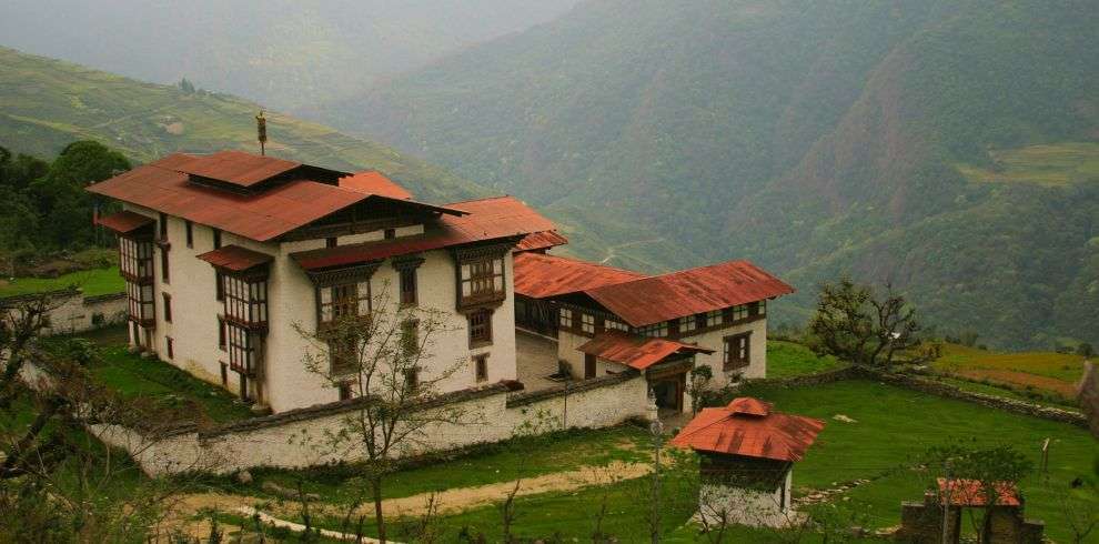 Kinga Rabten Palace at Trongsa Bhutan