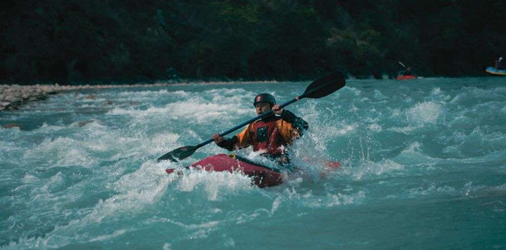 Whitewater kayaking in Punakha Mochu in Bhutan