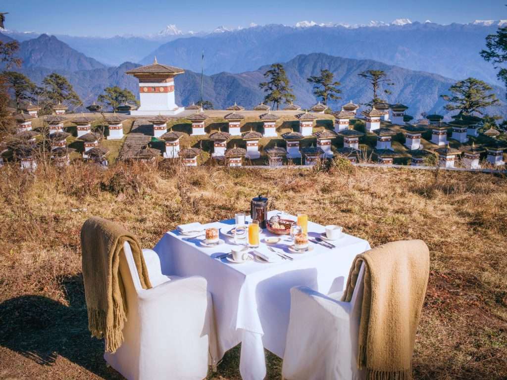 Dochula Mountain pass in Bhutan