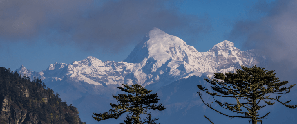 Majestic view of Mt.Jomolhari in Bhutan