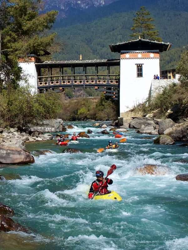 kayaking in Bhutan